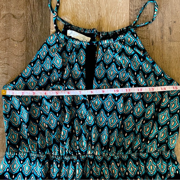 London Time Blue Bohemian Haltered Maxi Dress Size 8 - Picture 8 of 14